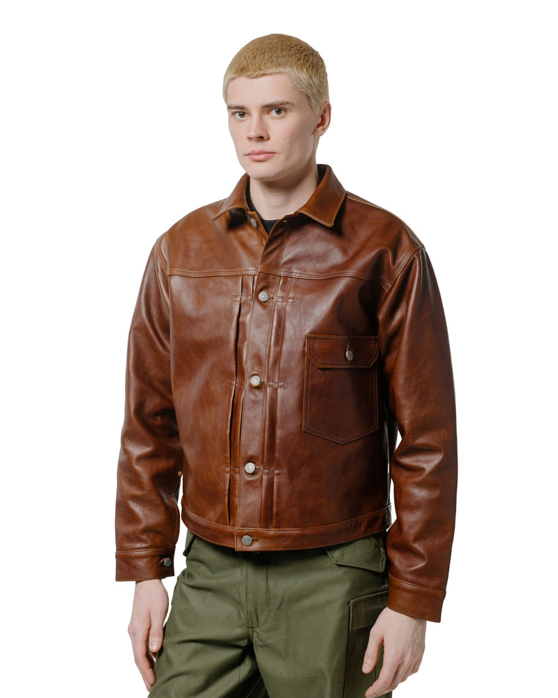 The Real McCoys MJ23013 Type I Leather Jacket Brown outlook
