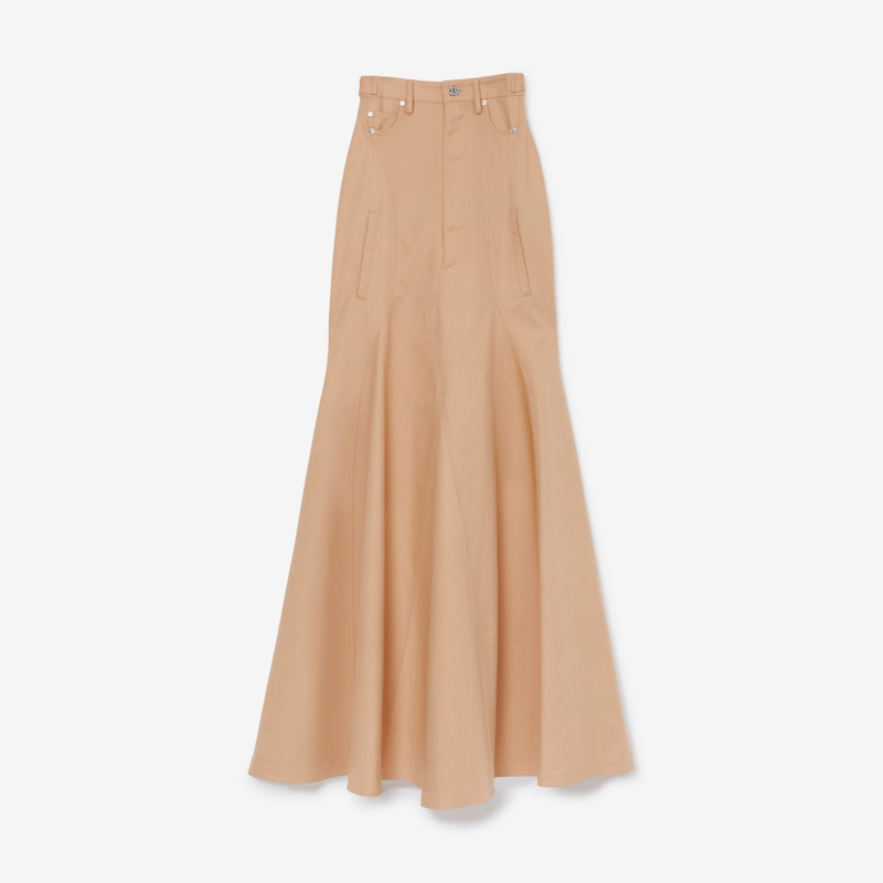 Cotton Gabardine Floor-length Skirt 1
