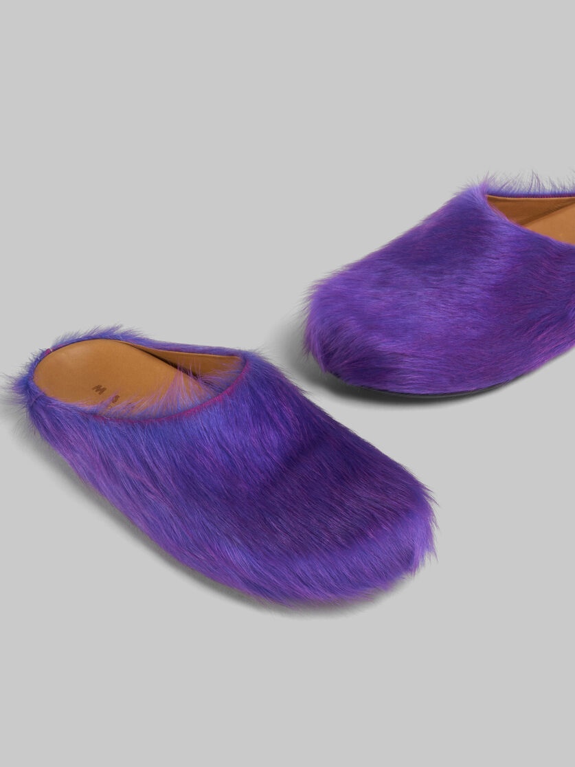 PURPLE LONG-HAIR CALFSKIN FUSSBETT SABOT - 5