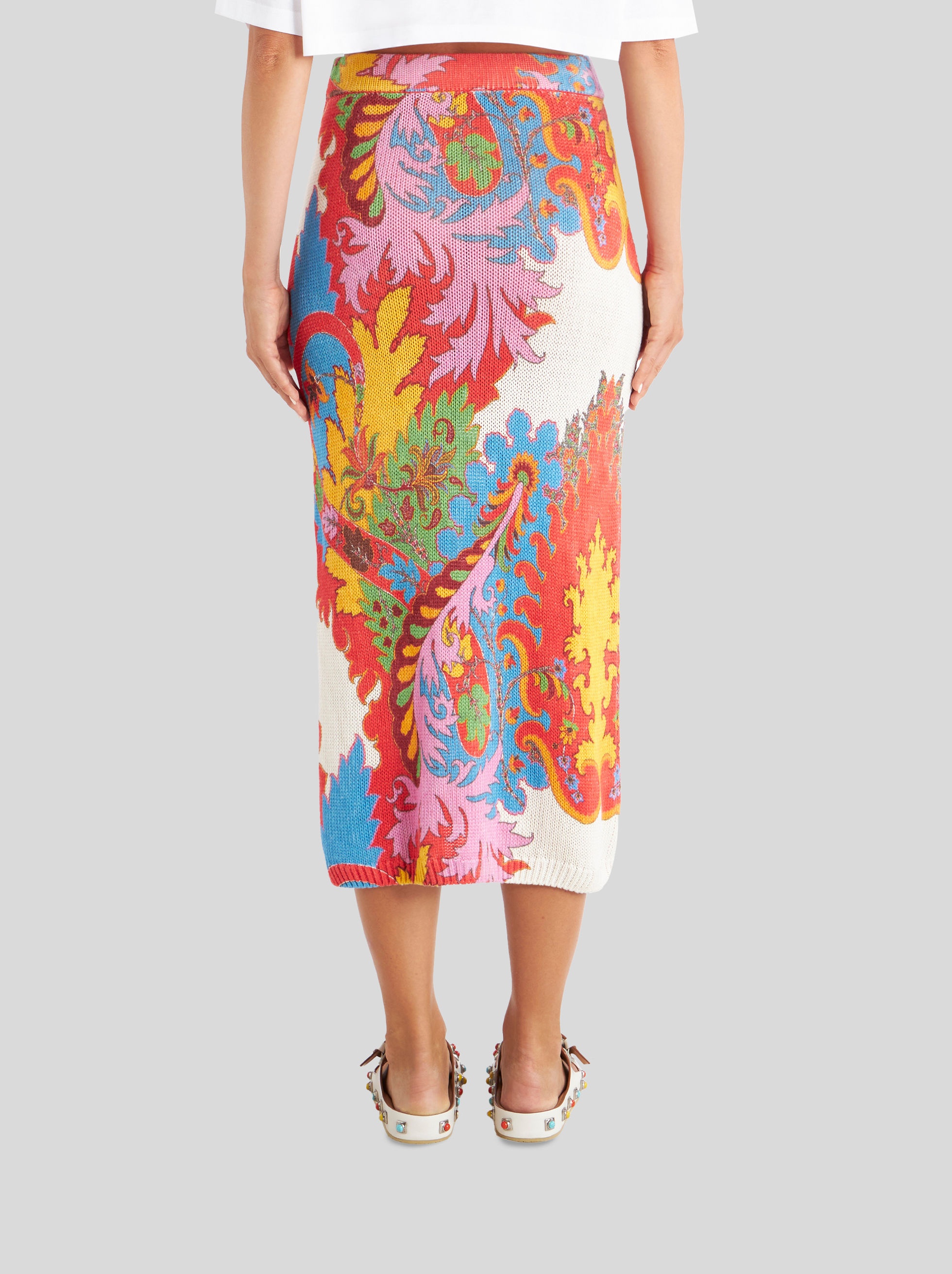 PAISLEY JERSEY SKIRT - 4