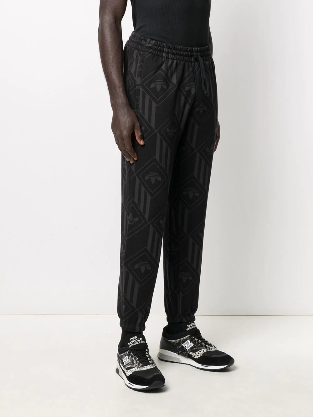 mono tonal cotton track trousers - 3