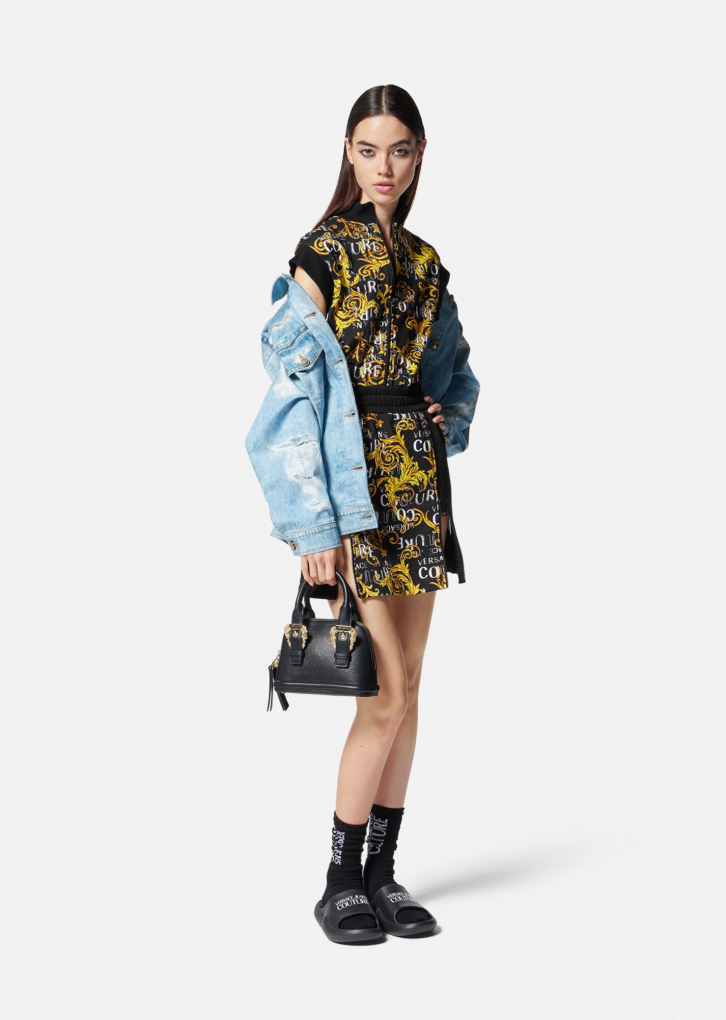 Logo Couture Zip Mini Dress - 2