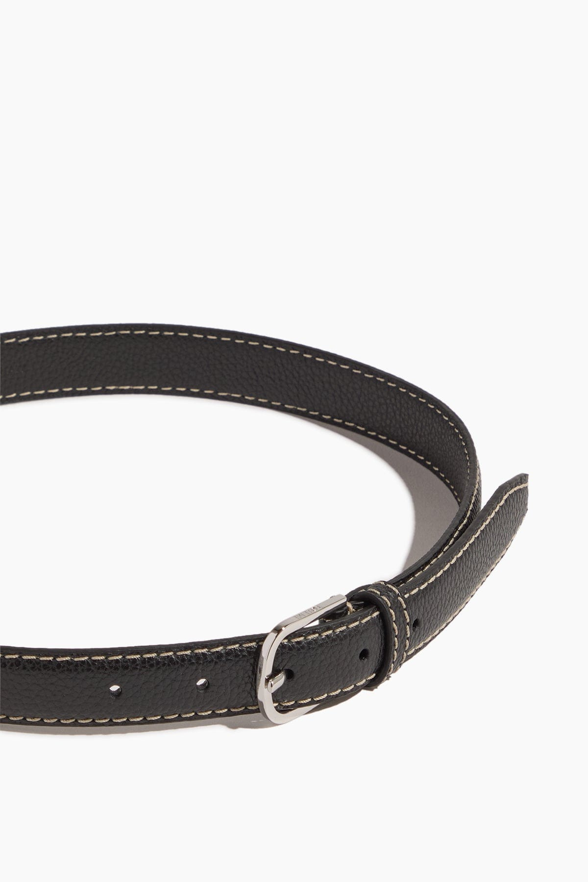 Slim Grained-Leather Trouser Belt in Black - 3