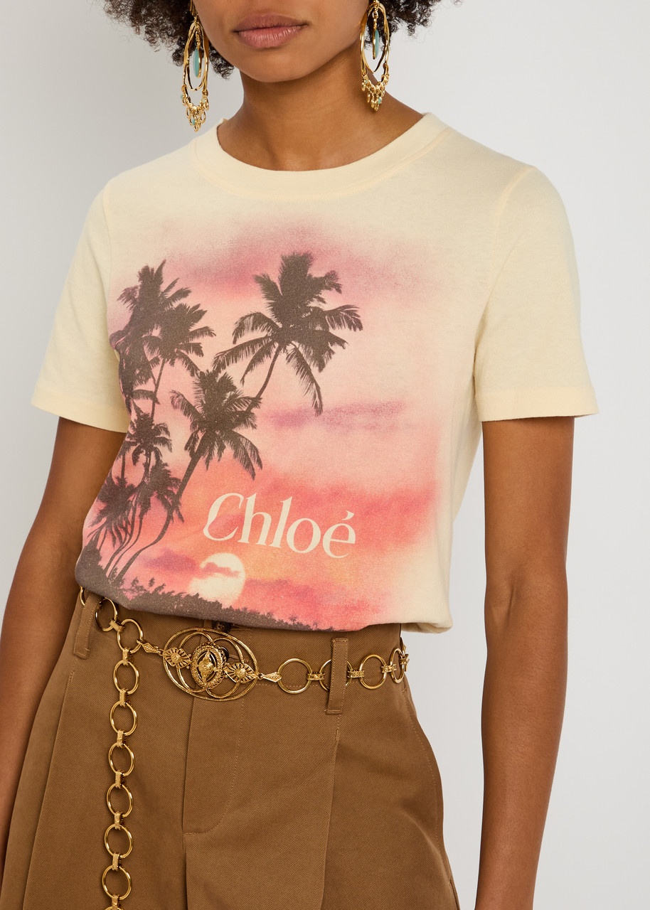 Chloe Printed Cotton T-shirt - 5