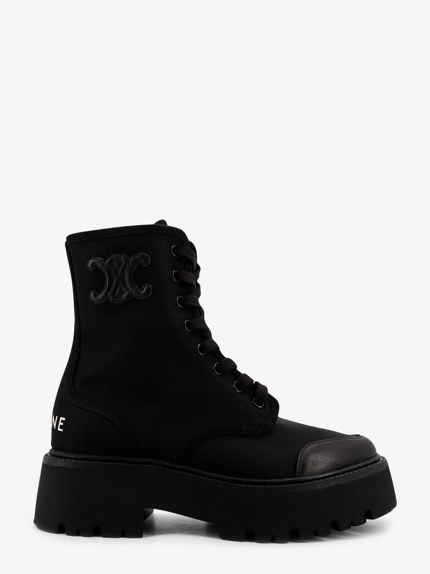 Celine Celine Bulky Nylon And Leather Ankle Boots - 1