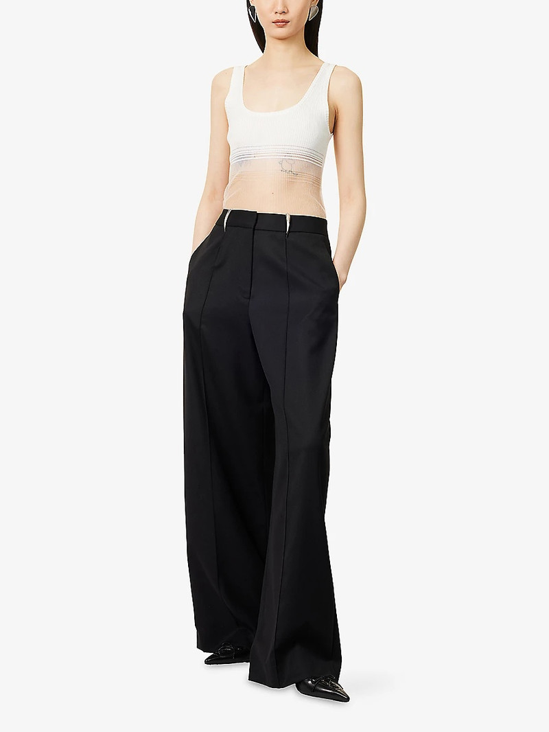 GRACE LING Evanescent Scoop-Neck Sheer-Knit Tank Top outlook