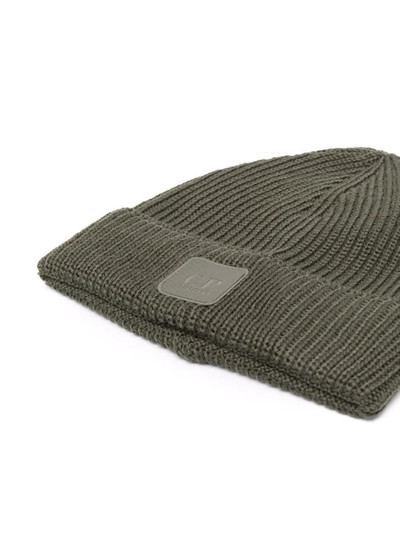 C.P. Company logo-patch wool beanie outlook