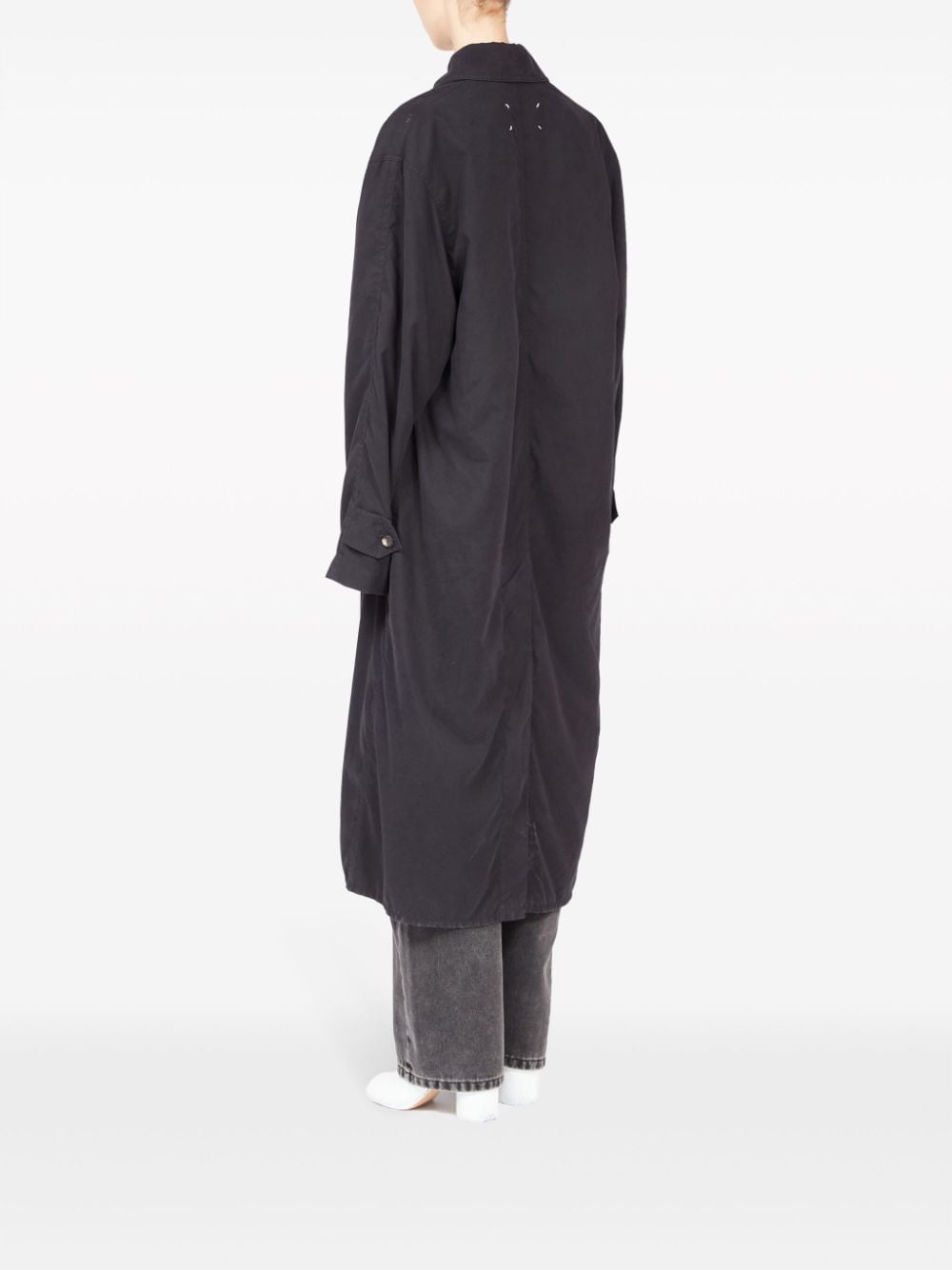 peached-cotton trench coat - 5