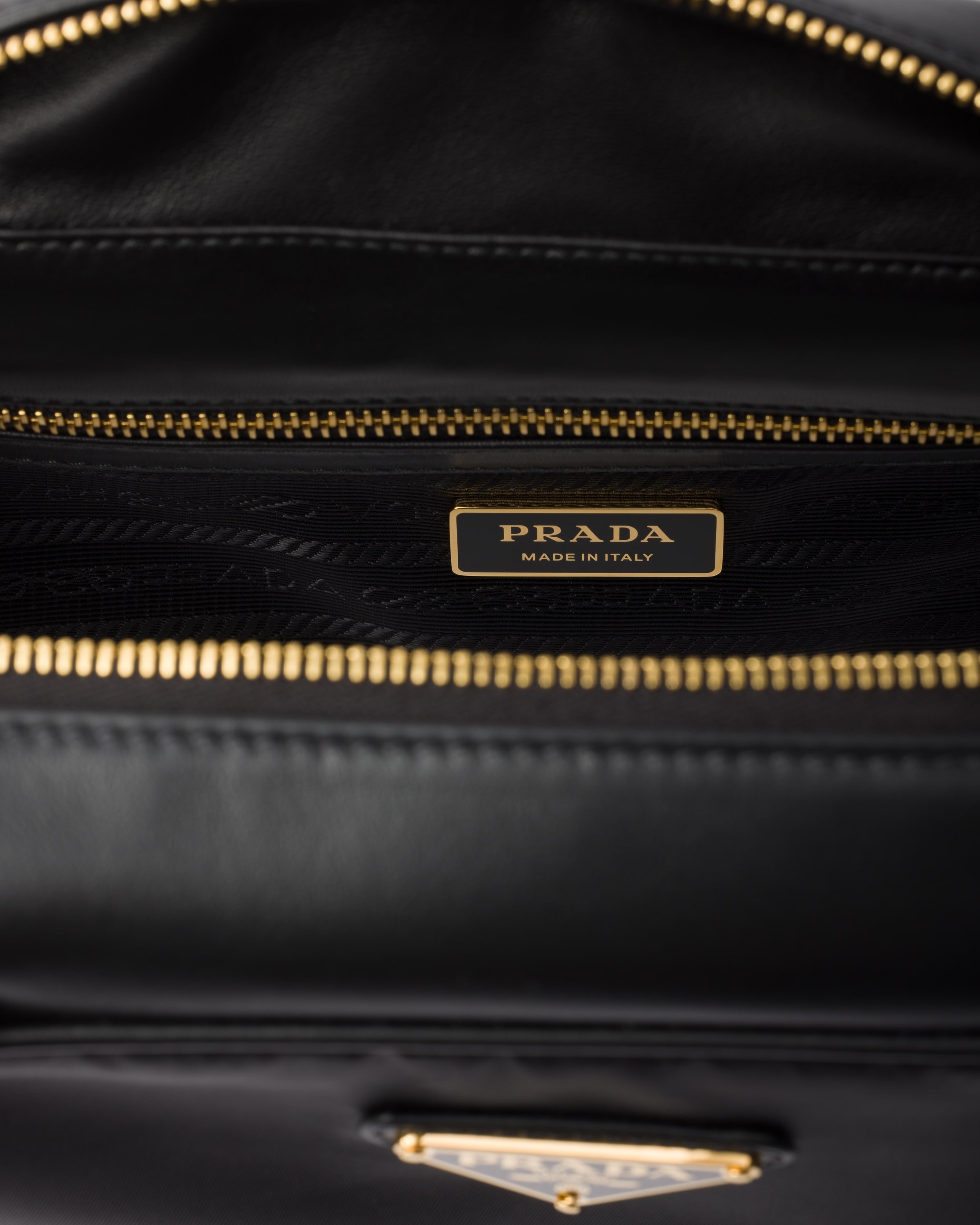 Re-Nylon and leather medium top-handle bag - 4