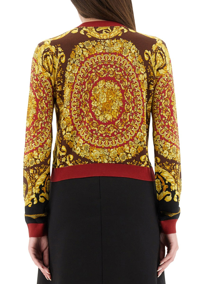 Versace Women Baroque Silk Knit Cardigan - 3