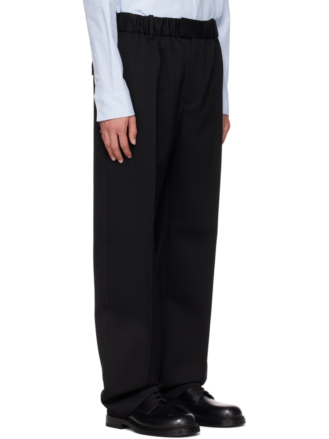 Black Elasticized Trousers - 2