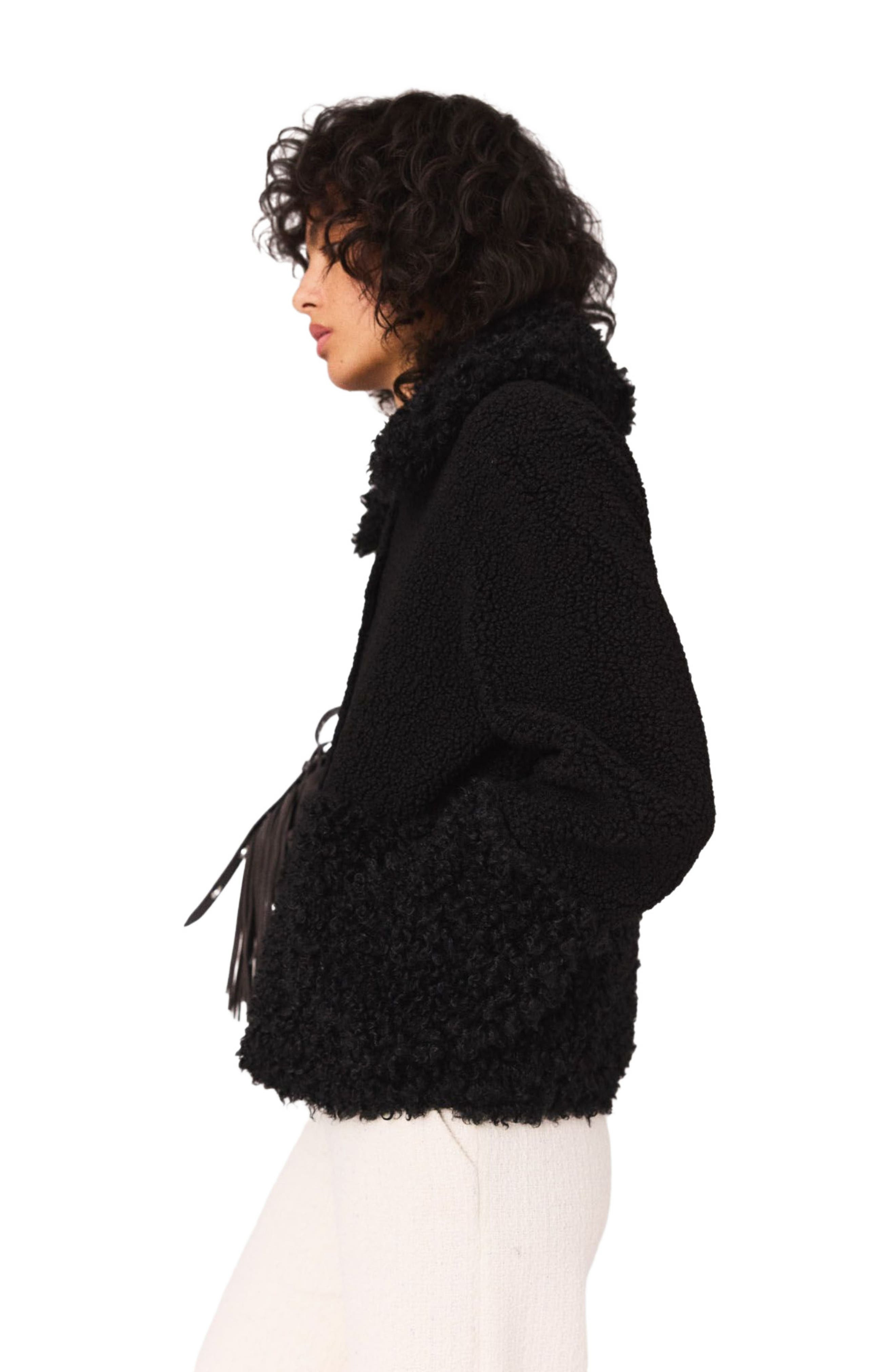 maje Curly jacket in Black at Nordstrom - 3