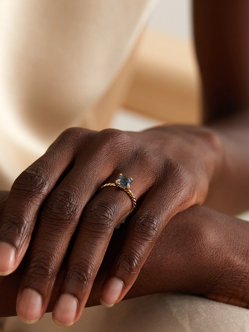 DAVID YURMAN Chatelaine 18-karat Gold, Topaz And Diamond Ring outlook