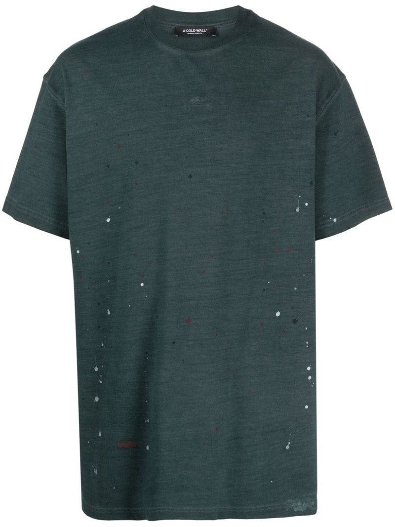 distressed cotton T-shirt 1