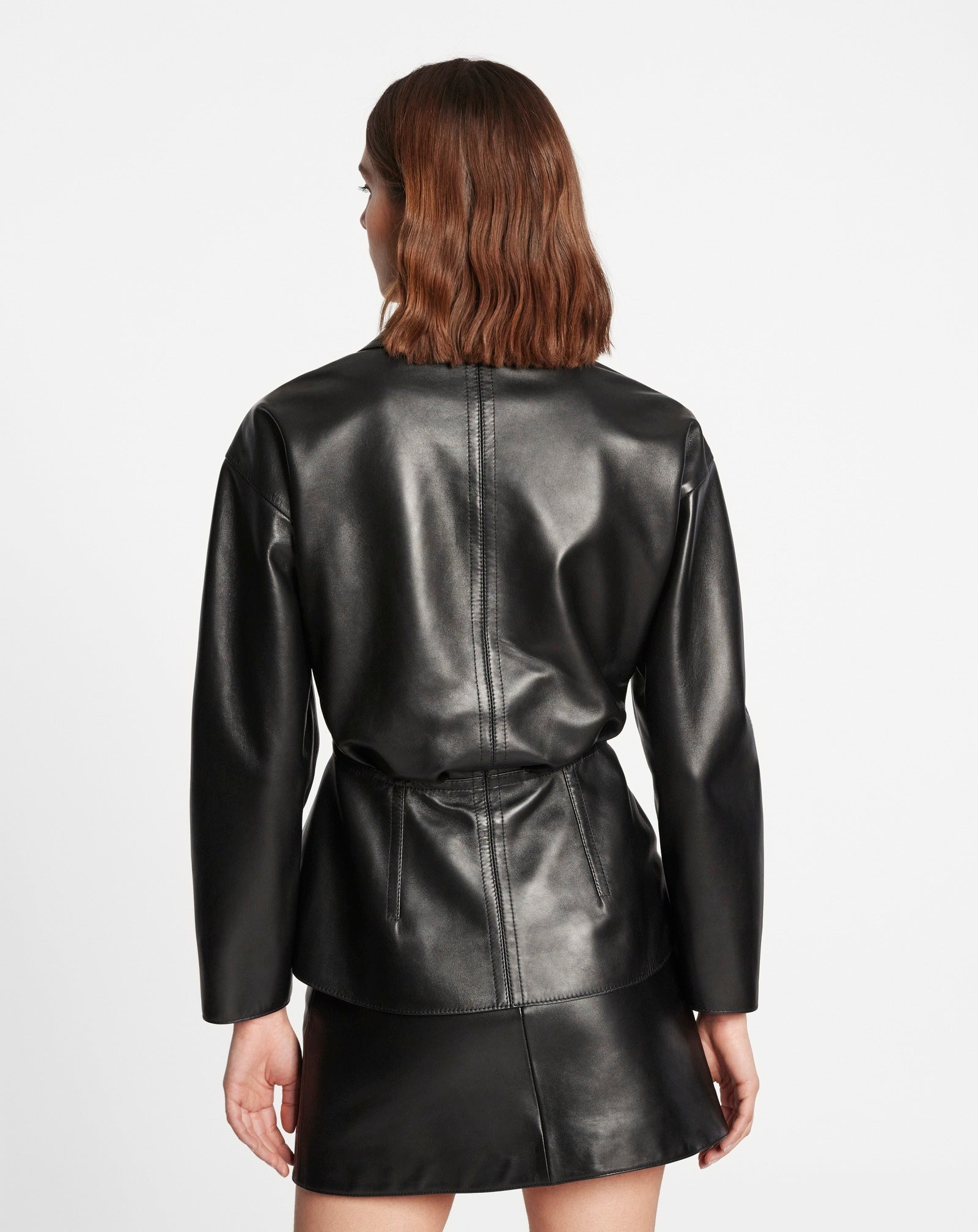 PEPLUM LEATHER JACKET - 4