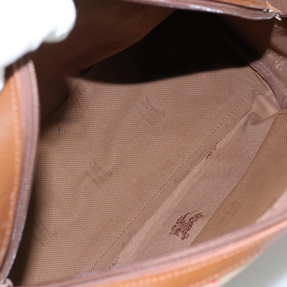 Burberry Nova Check Hand Bag Canvas Beige - 11