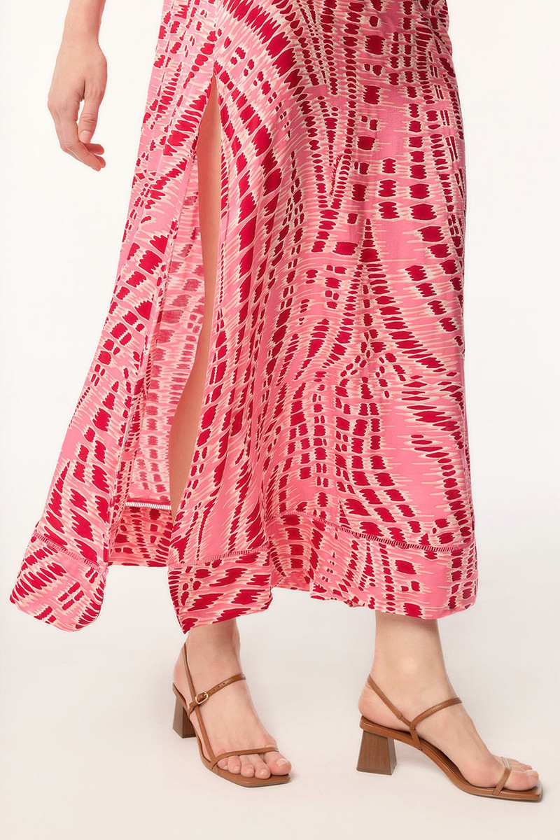 Poupette St Barth Long Dress Cassandra - Pink Kalina outlook