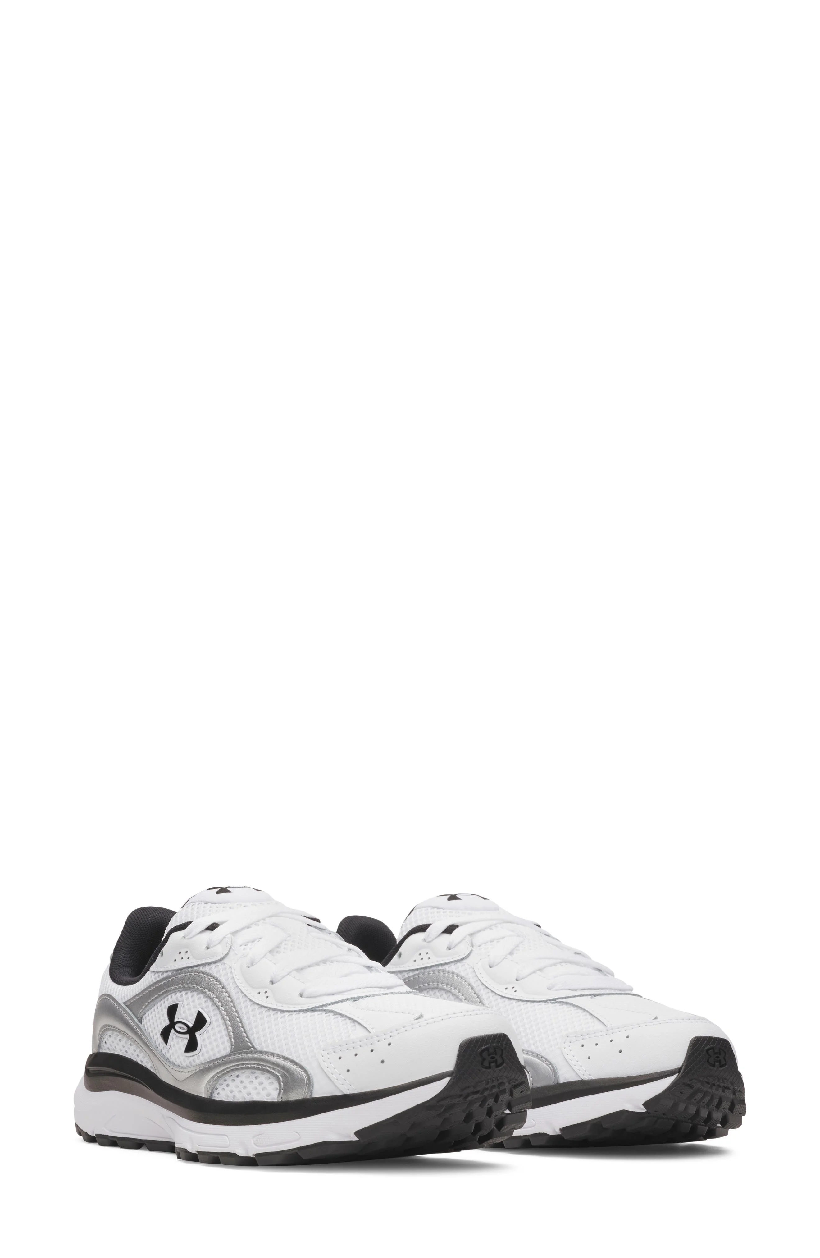 Under Armour UA Tech Runner Sneaker in White /Metallic Silver at Nordstrom - 1