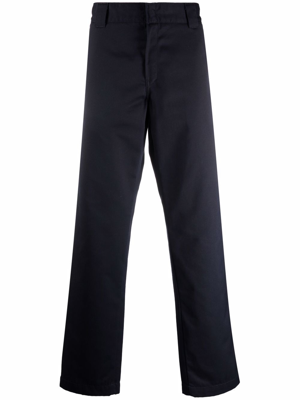 logo-patch straight-leg trousers - 1