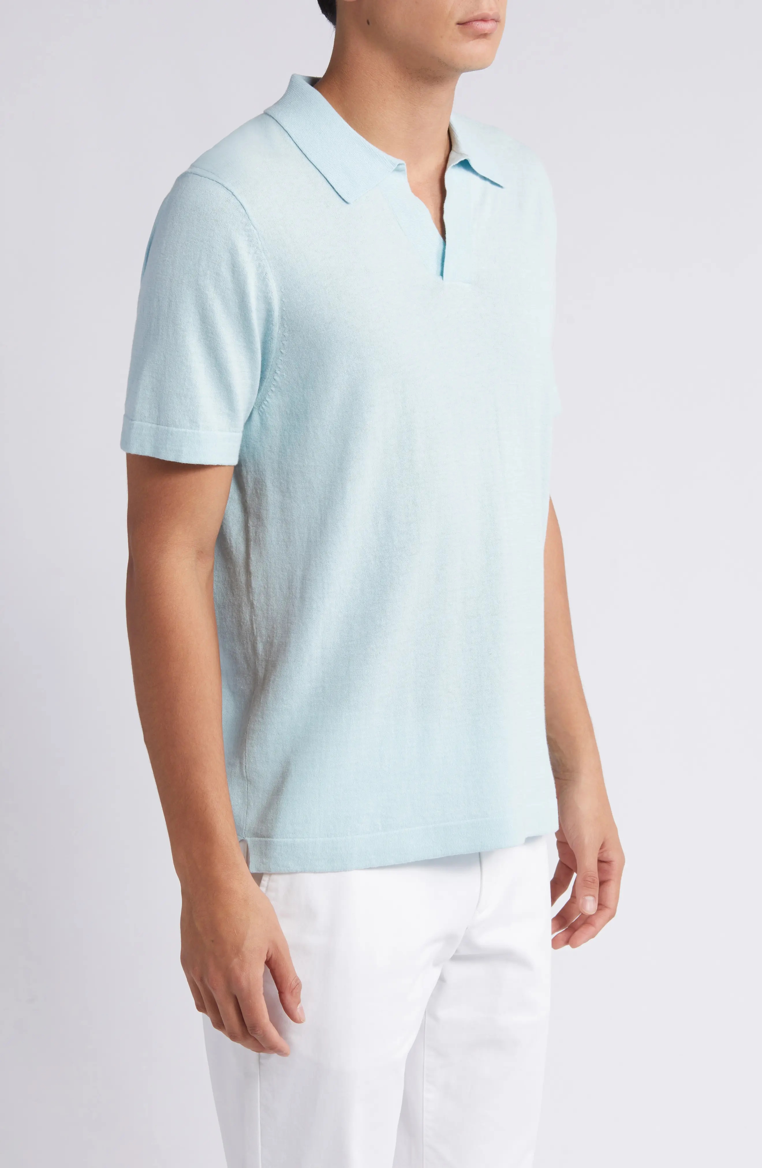 Ryan 6311 Cotton & Linen Johnny Collar Polo - 3