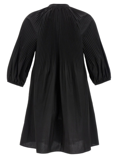 REDValentino Pleated Poplin Dress Dresses Black outlook