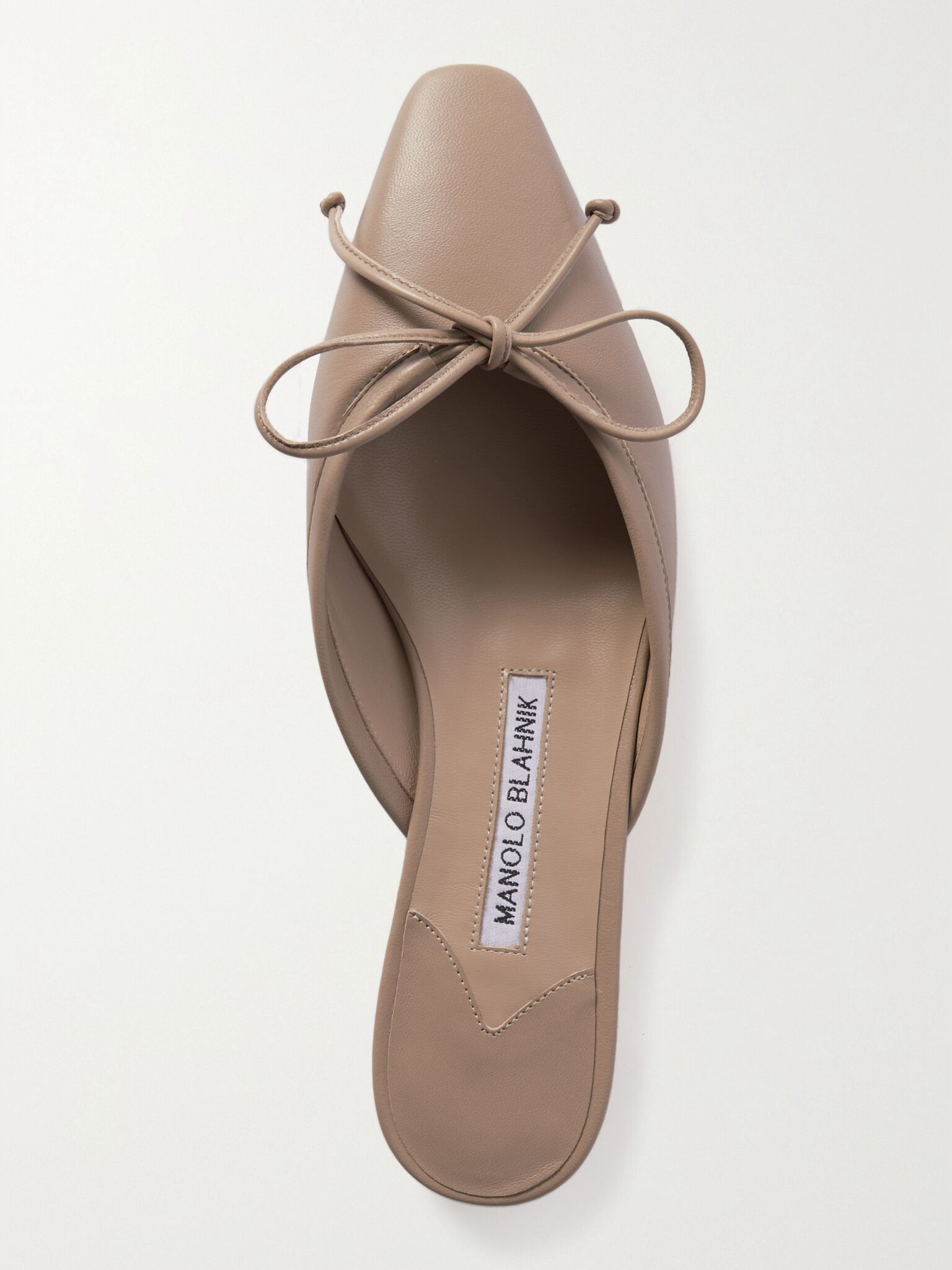 Ballerimu leather point-toe mules Beige - 2