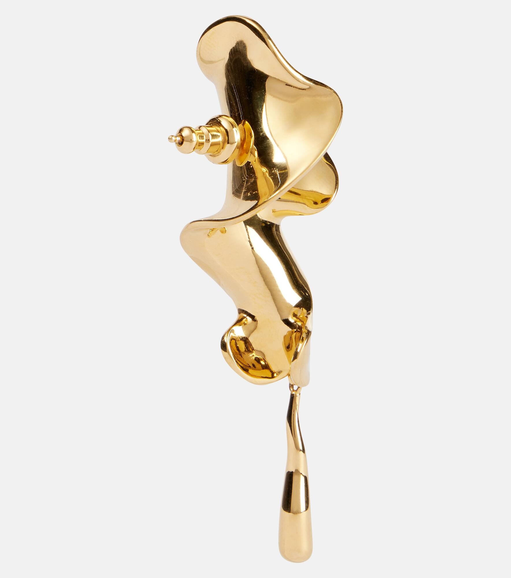 Tidal gold-plated drop earrings - 5