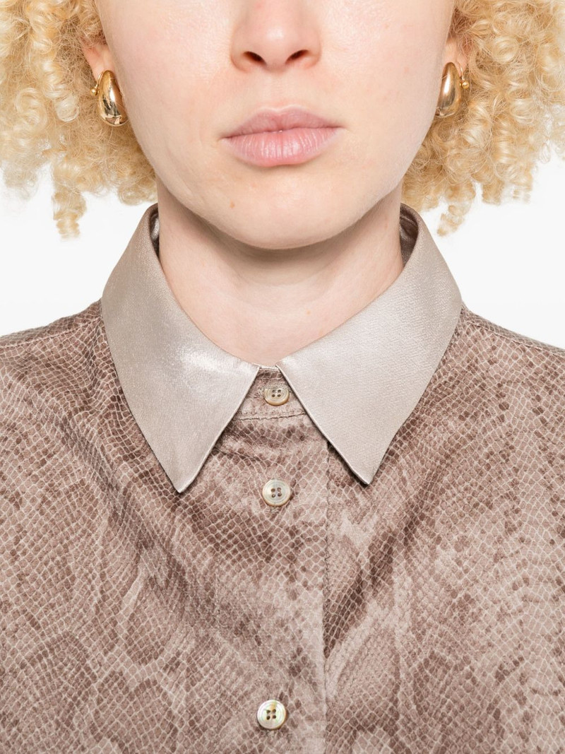 snakeskin-print long-sleeve shirt 5
