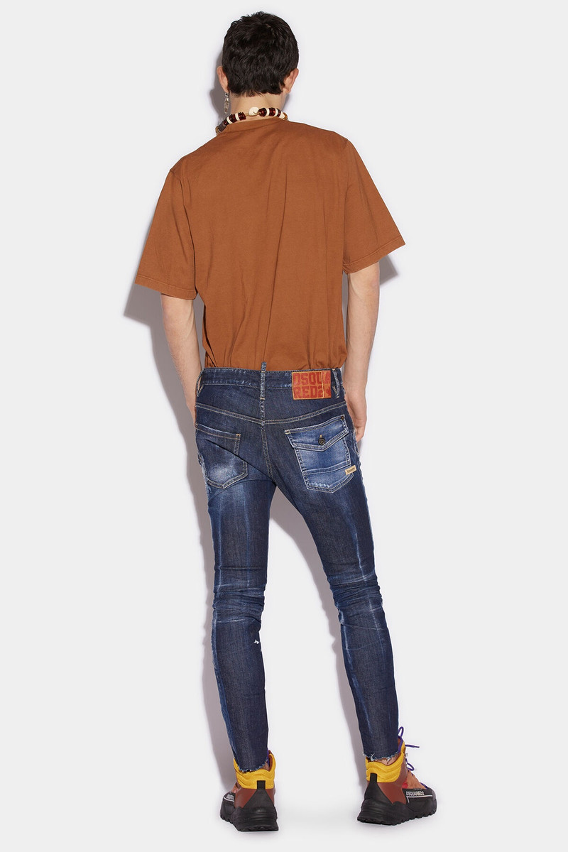 DSQUARED2 DARK WRINKLE BLUE WASH SUPER TWINKY JEANS outlook