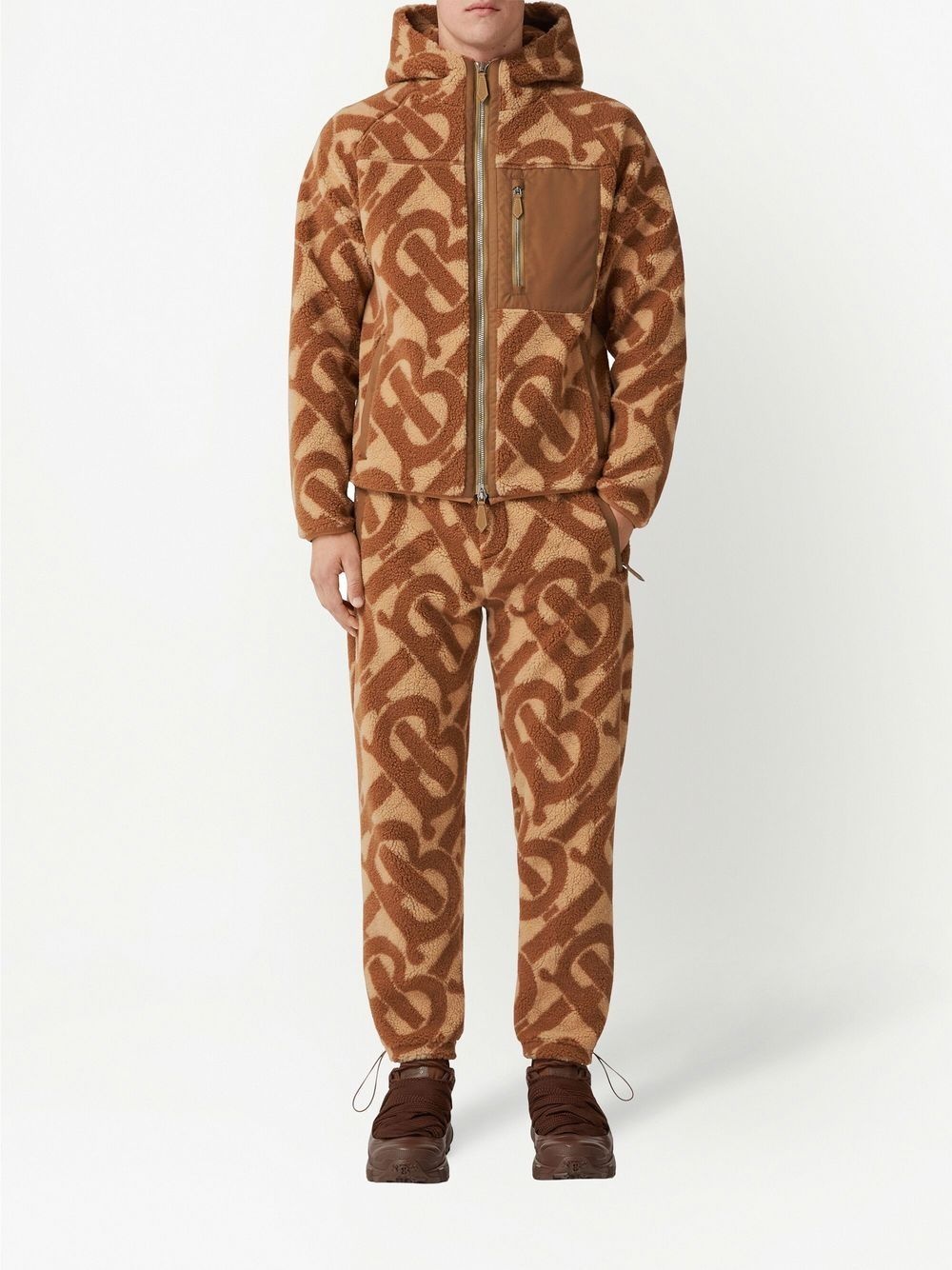 MONOGRAM FLEECE JACQUARD TRACK PANTS - 3
