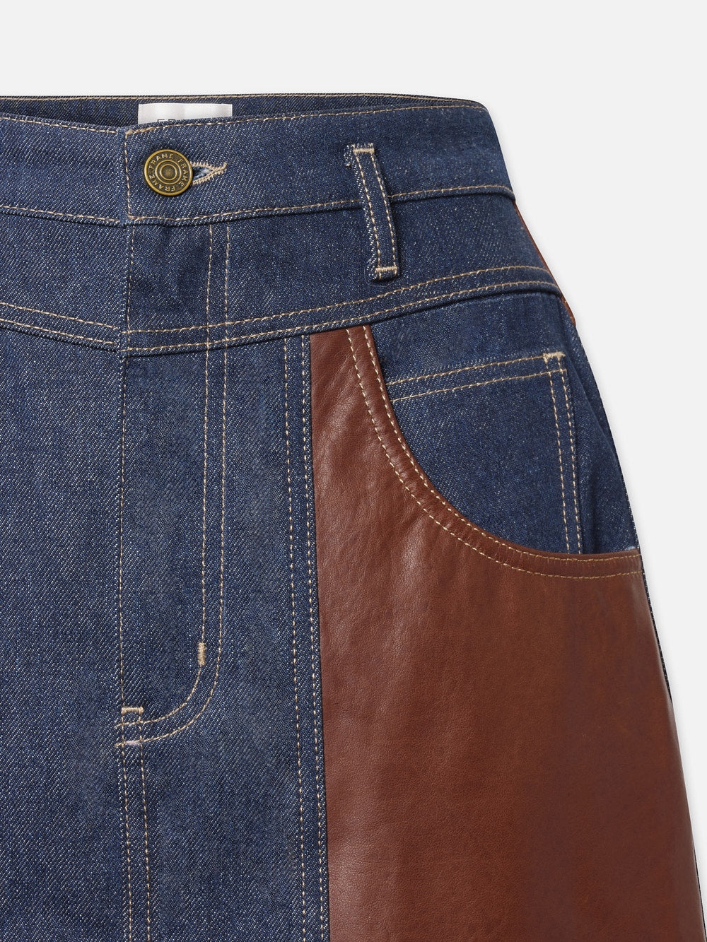 Atelier Denim & Leather Skirt in Arlow - 2
