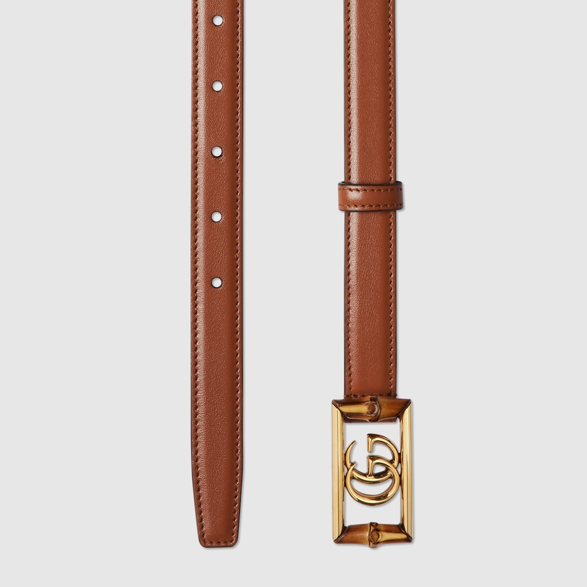 Belt with Double G buckle and bamboo - 2
