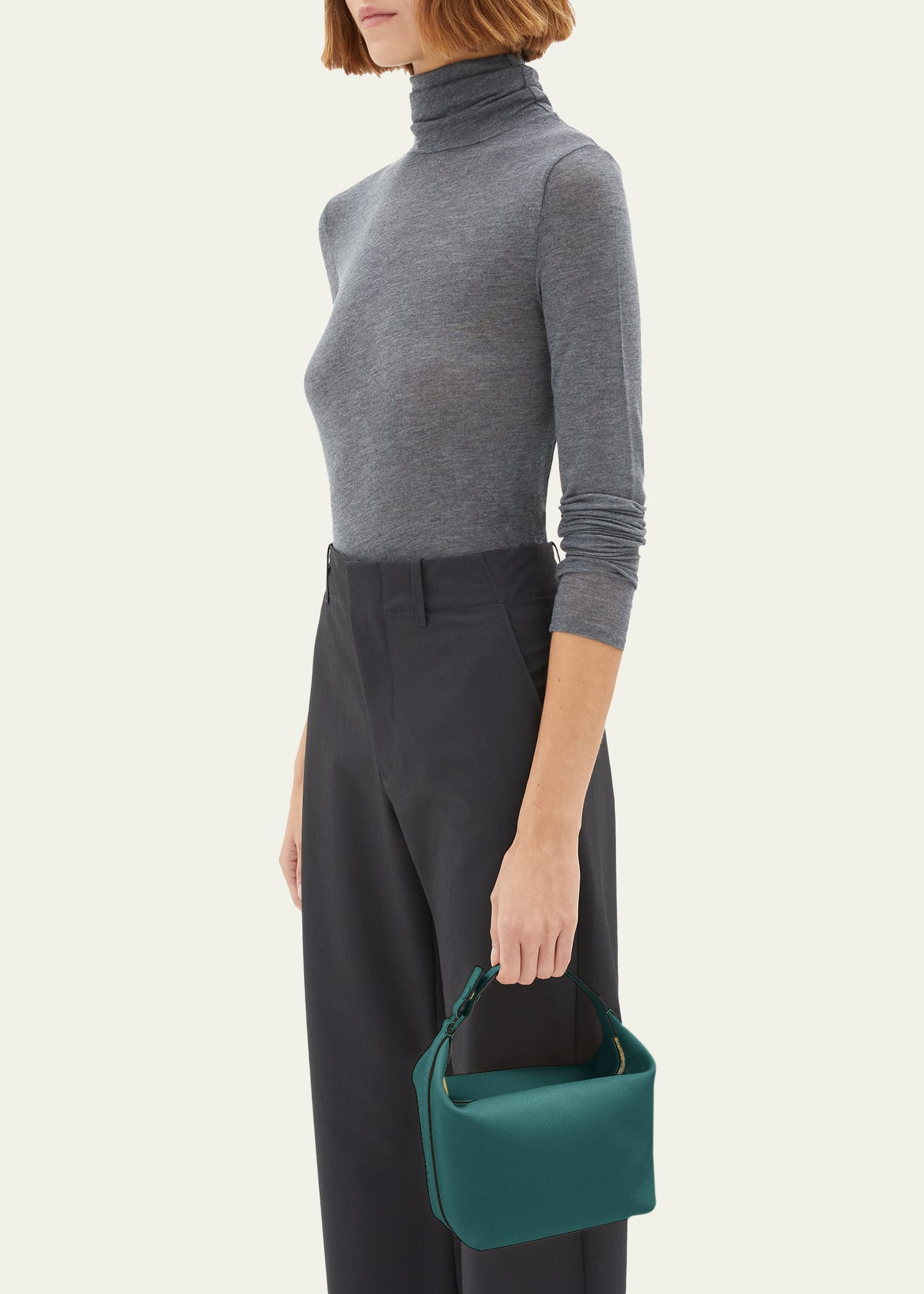Mochi Calfskin Leather Pouch Bag - 2