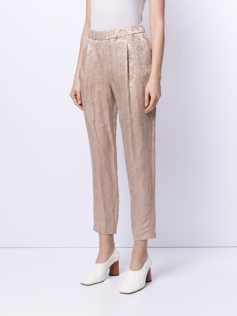 high-rise cropped jacquard trousers 3