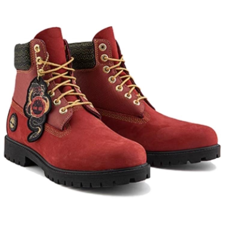 Timberland 6 Inch Lace Waterproof Boots 'Dark Red Nubuck' A29PN - 4
