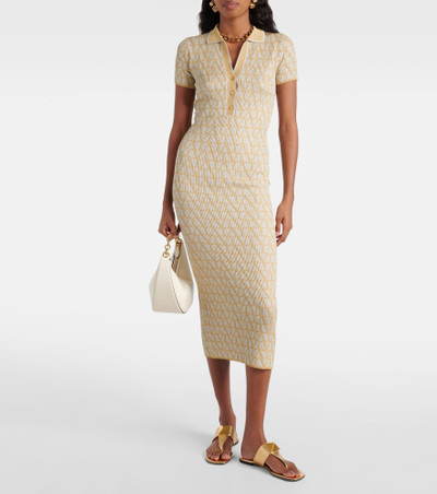 Valentino Toile Iconographe lamé jacquard midi dress outlook