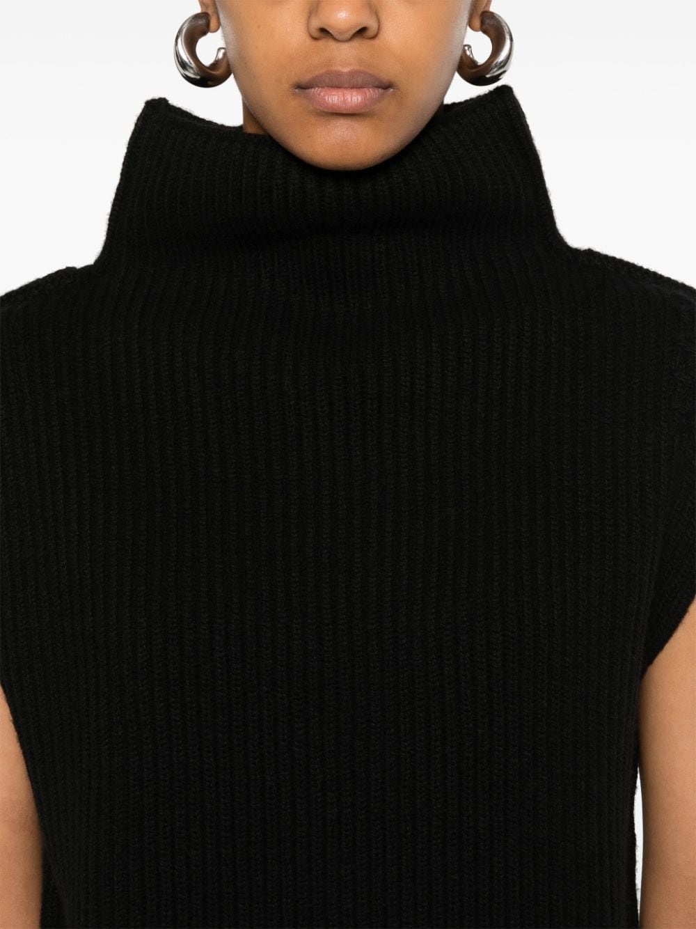 ribbed wool vest - 5
