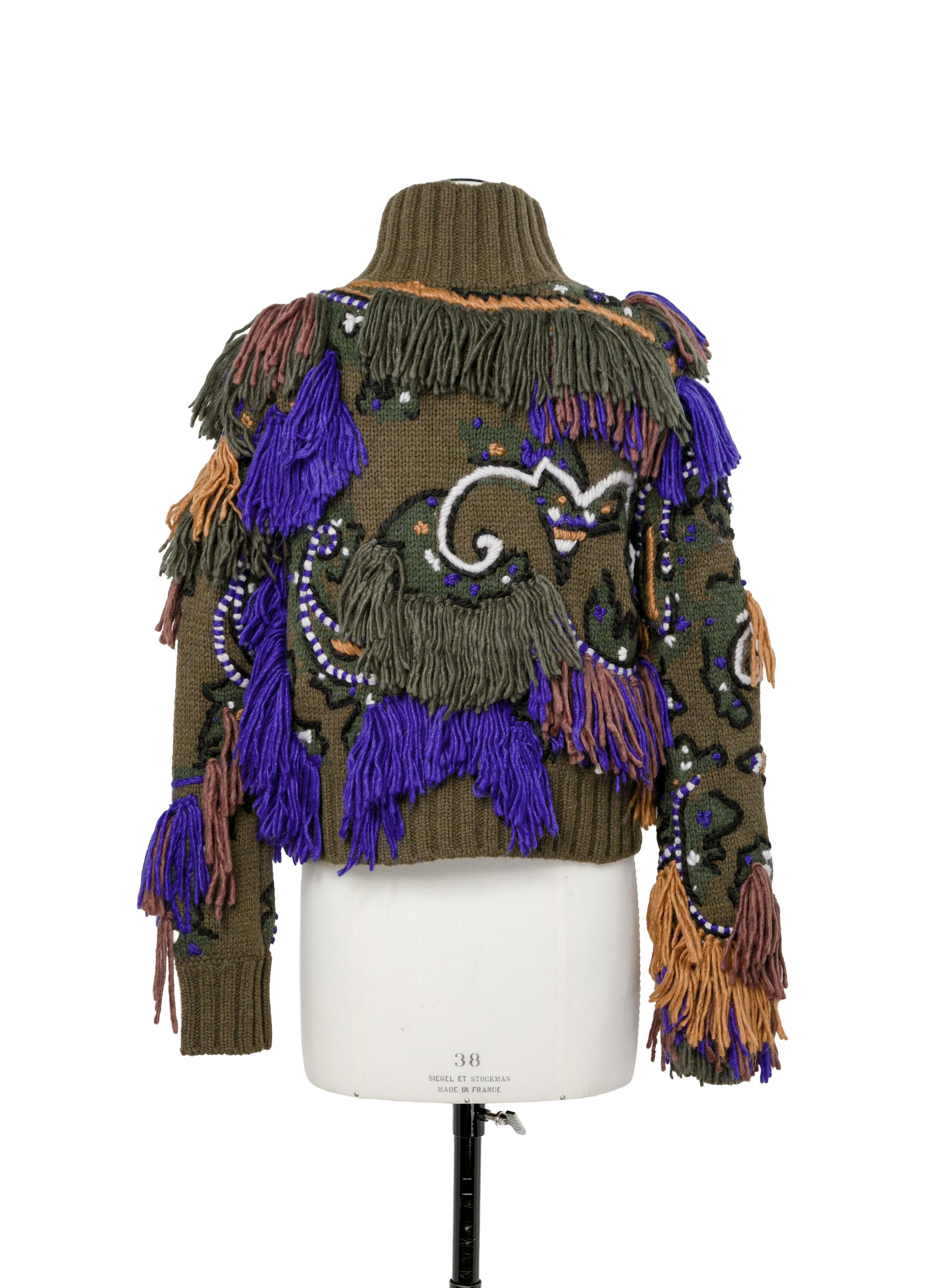Paisley Jacquard Knit Blouson - 3