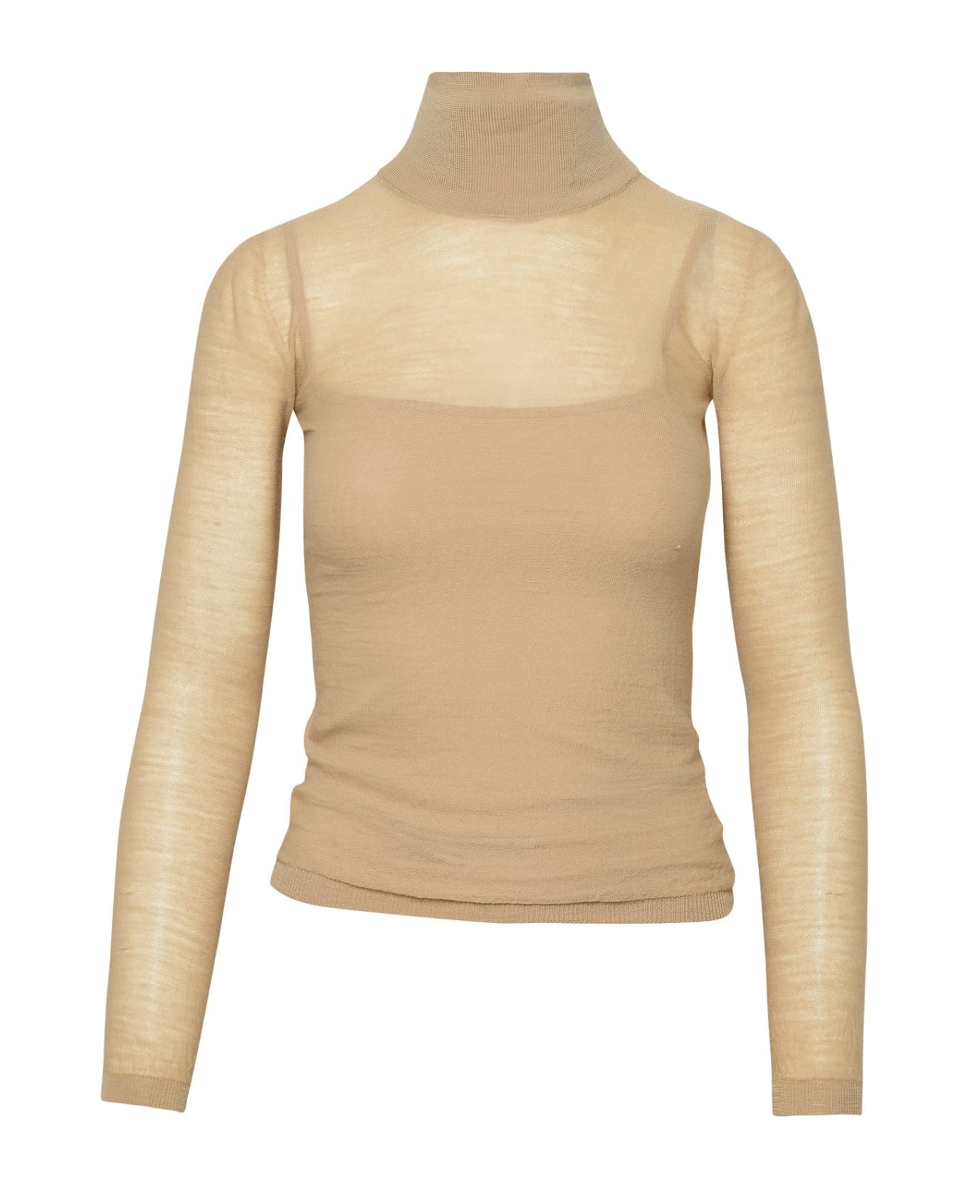 'stresa' Beige Virgin Wool Sweater - 1