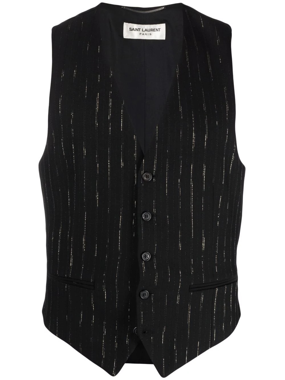 fitted pinstripe vest - 1