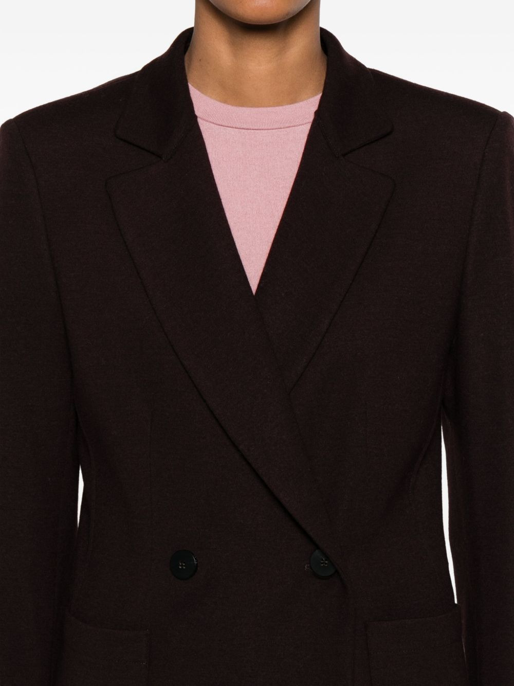 double-breasted wool blazer - 5