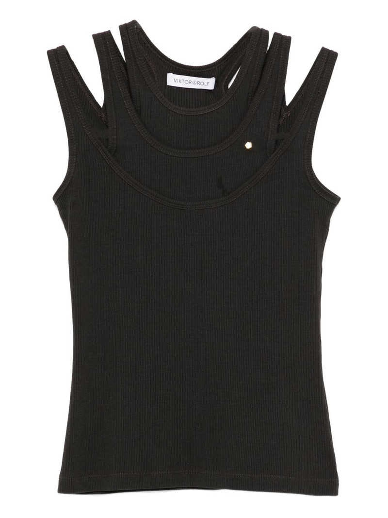 triple strap ribbed vest 1