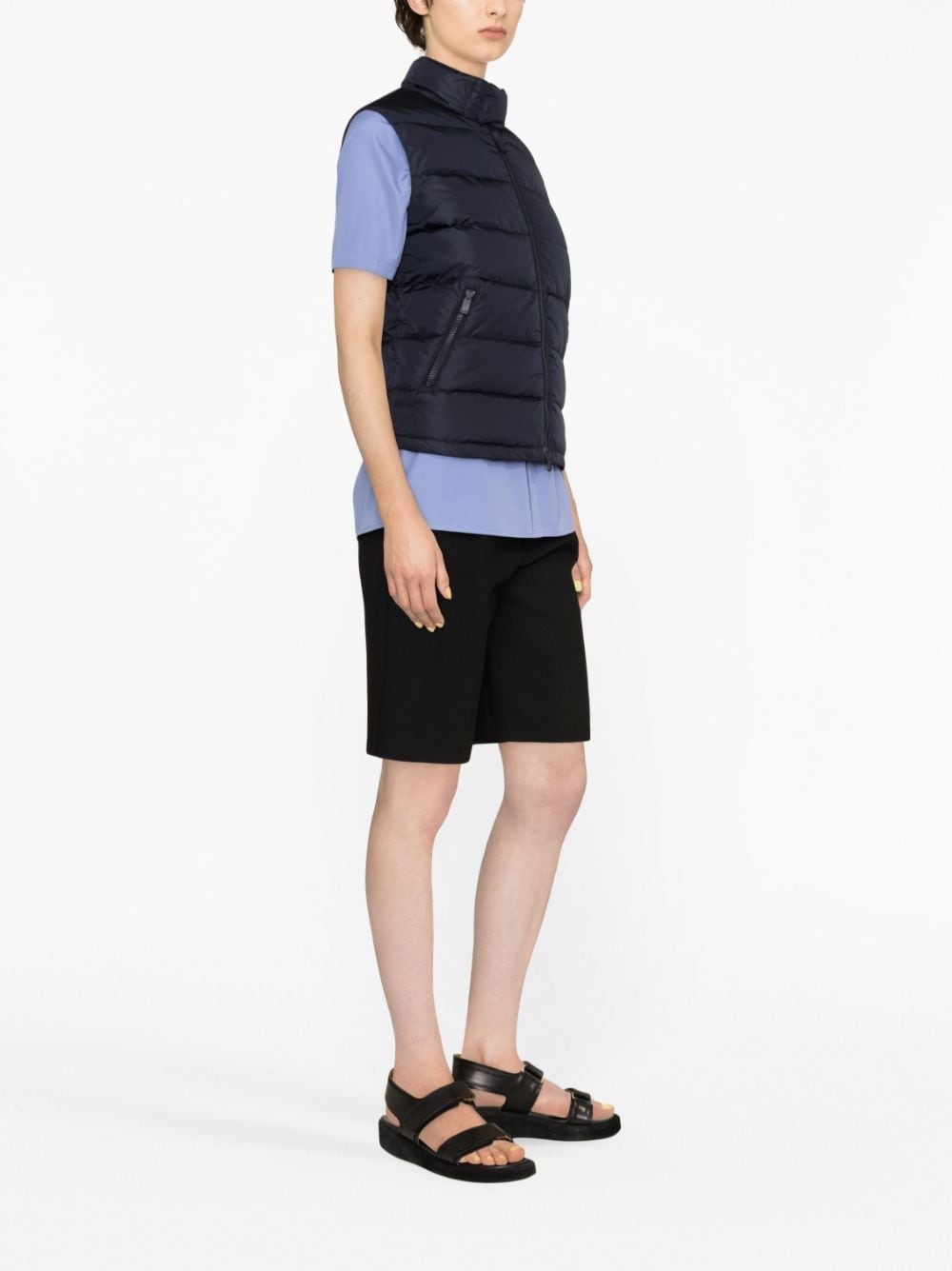 padded zip-fastening gilet - 2