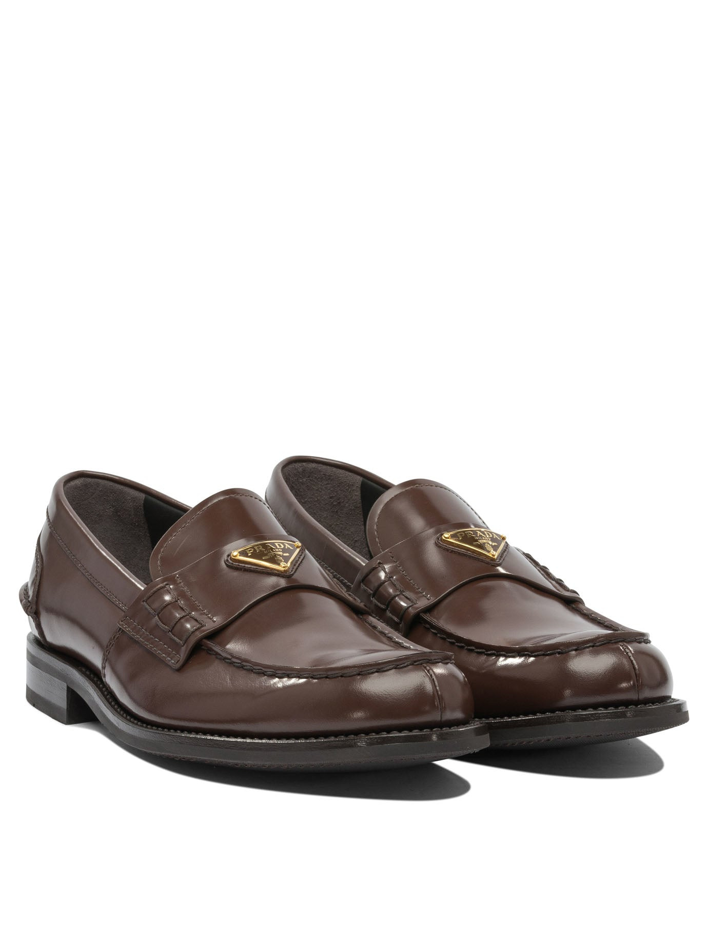 Prada Brushed Leather Loafers - 2