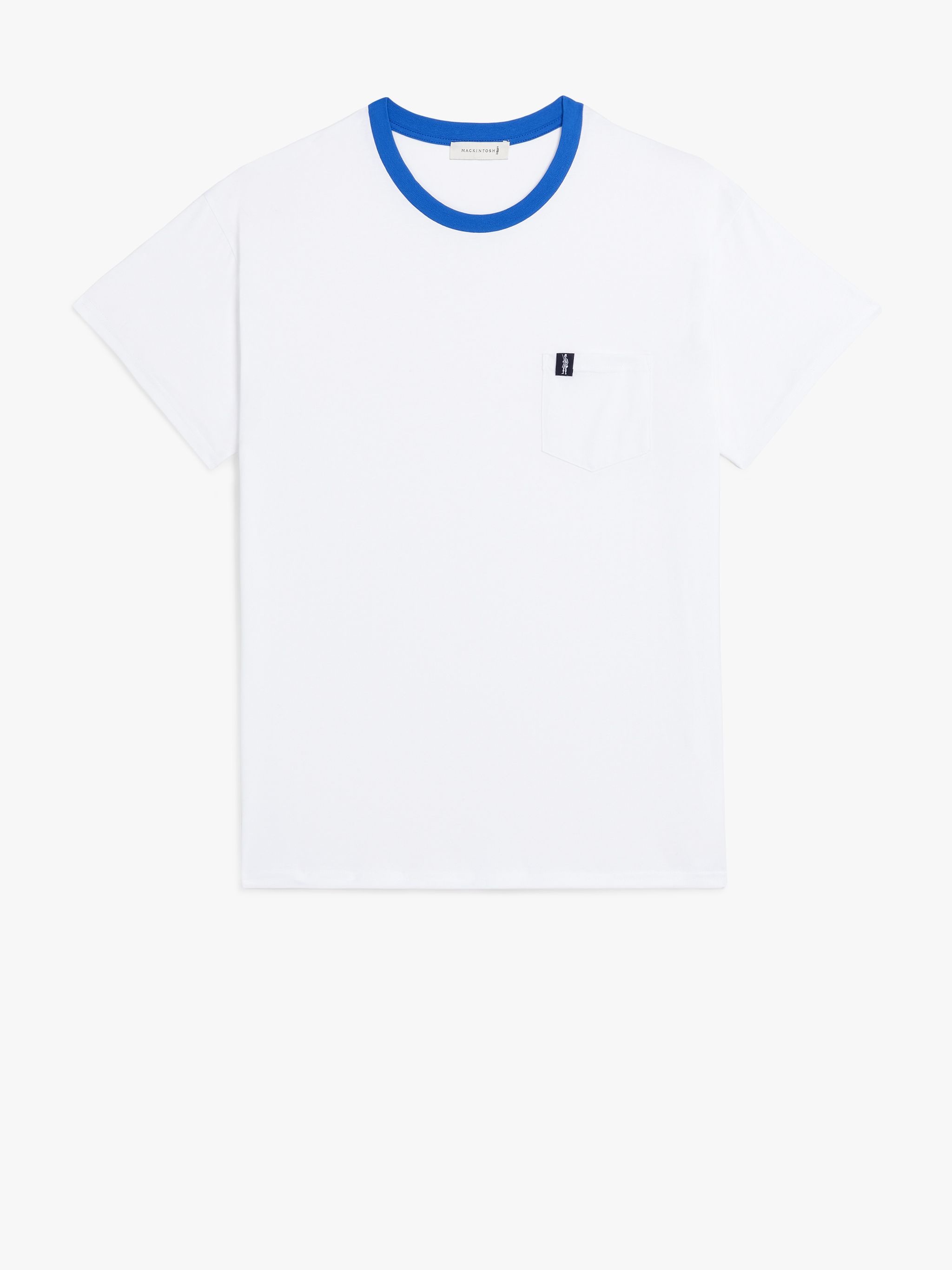 WHITE COTTON CONTRAST RIB T-SHIRT | GJM-219 - 1