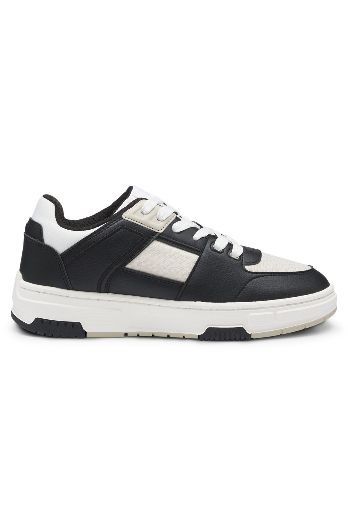 MONOGRAM-DETAIL TRAINERS IN FAUX LEATHER - 1
