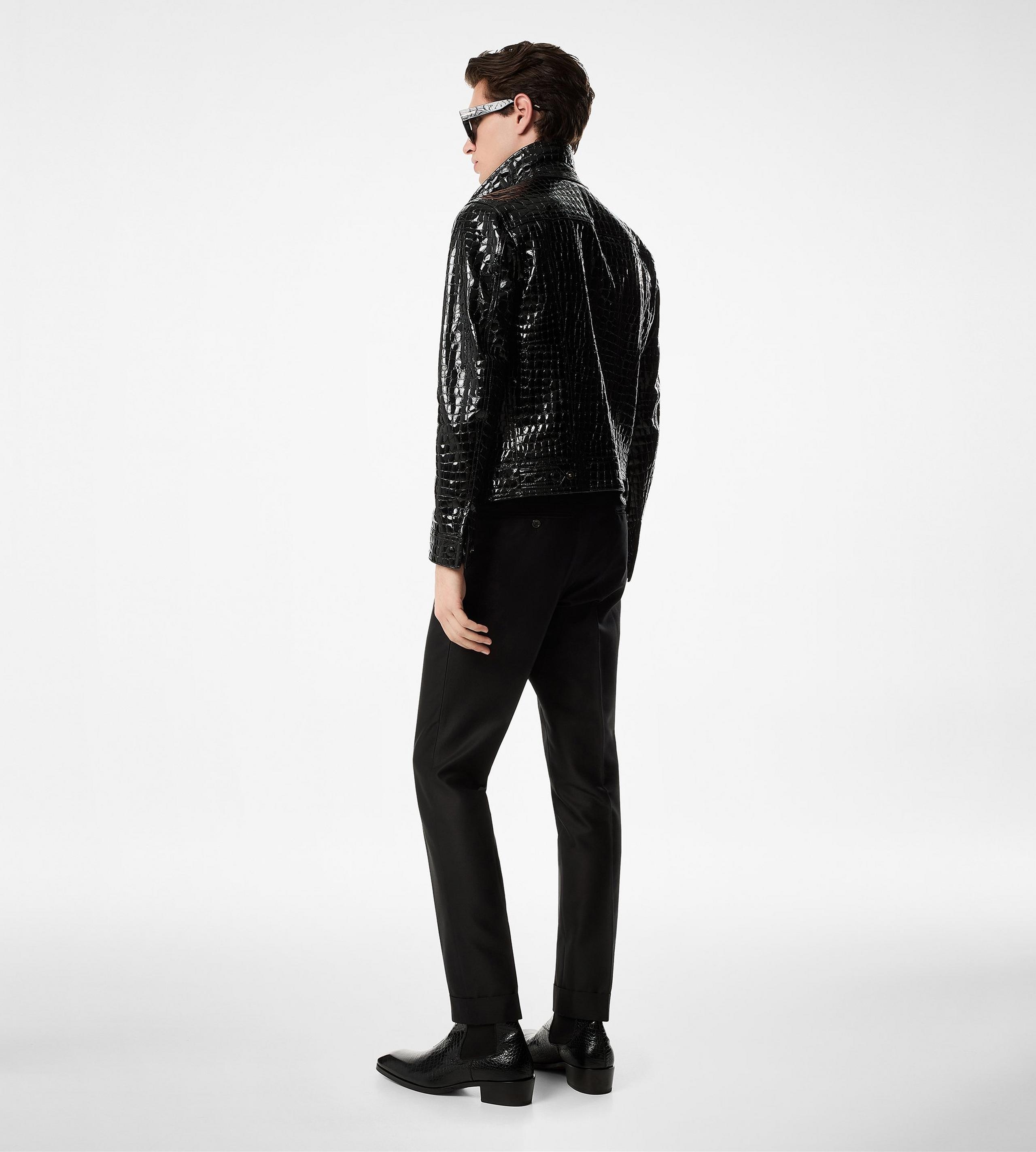 PATENT STAMPED CROC JEAN JACKET - 4