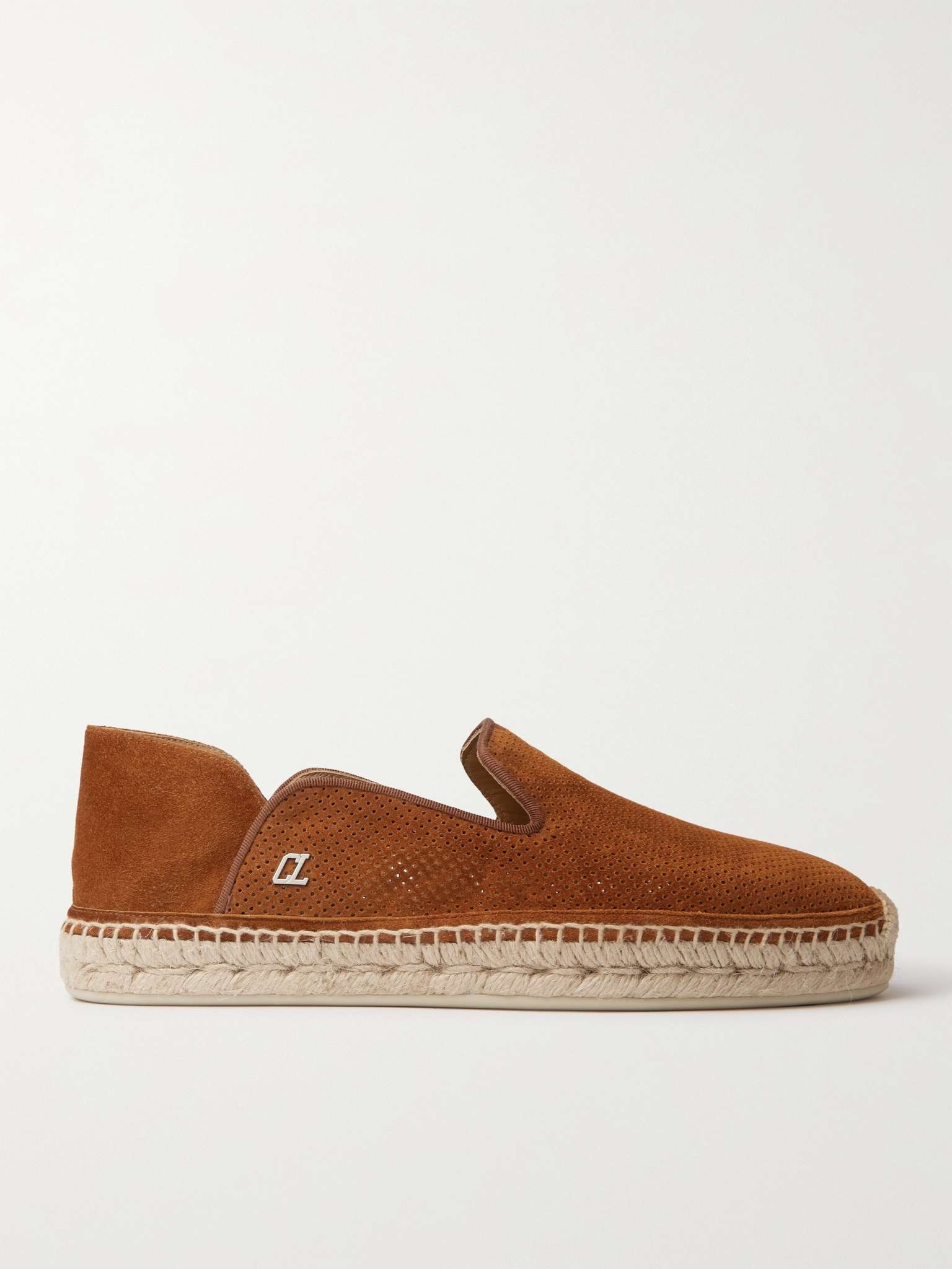 Perforated Suede Espadrilles - 1