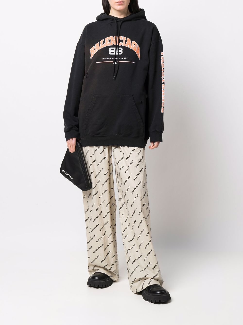 logo print pyjama trousers - 3