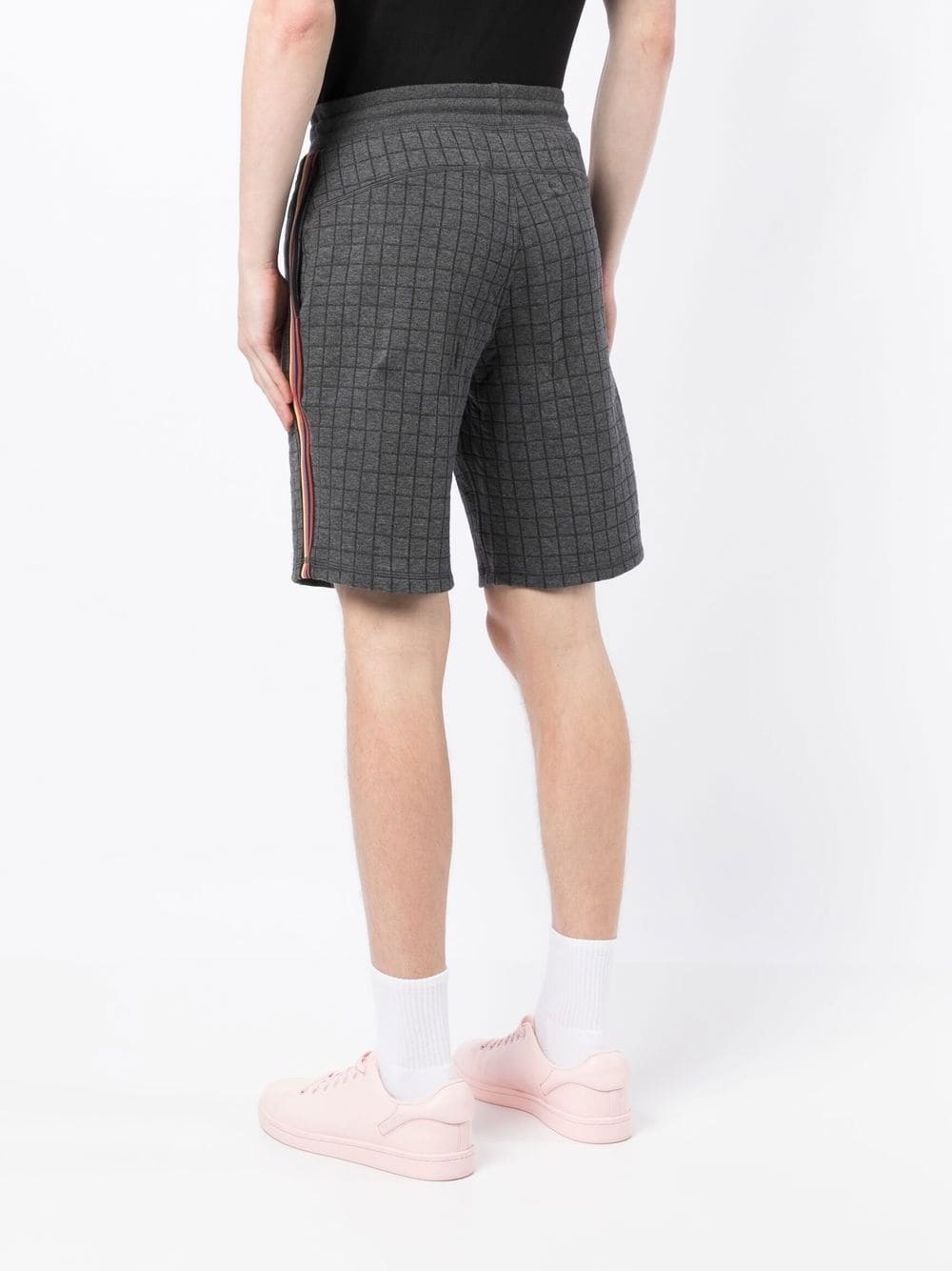 stripe-detail track shorts - 4